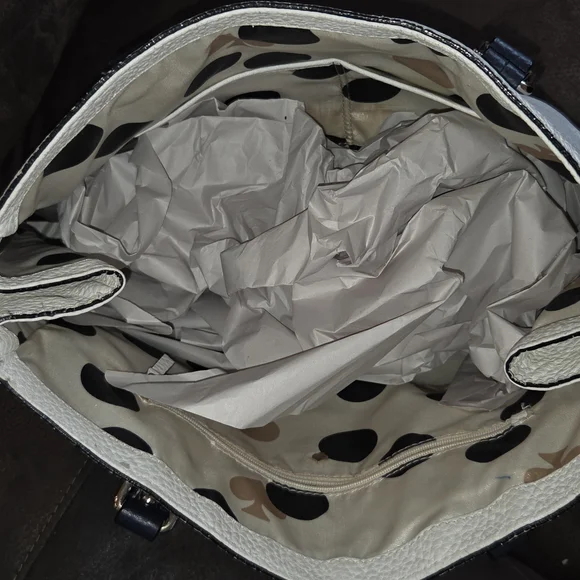 Kate Spade Black and Cream Leather Tote Bag - Picture 11 of 12